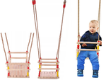 Balançoire de jardin pour enfants fauteuil à bascule garde-corps en bois pour jardin maison
