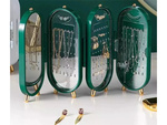 Organisateur de bijoux présentoir pliant miroir stand vert