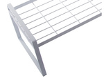 Metal shelf single tier kitchen organiser stand white for kitchen