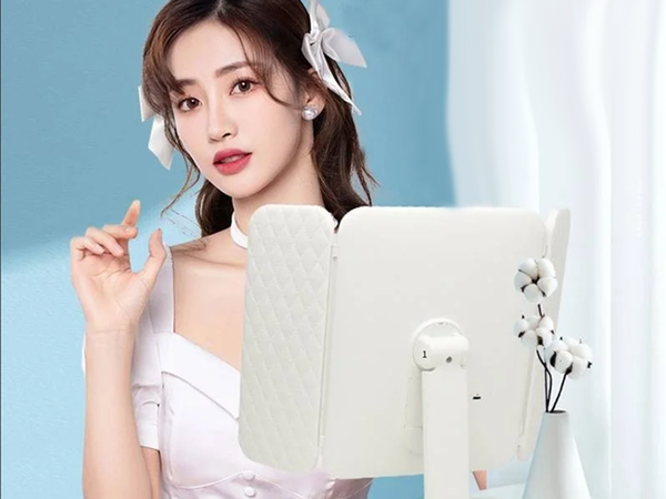 Espejo maquillaje led cosmetico iluminado espejo plegable de aumento