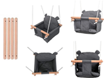 Baby swing wooden bucket swing soft material rocker