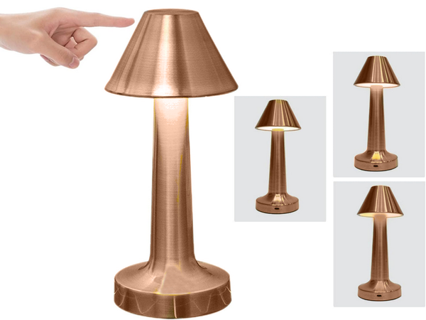 Lampka nocna stołowa do sypialni dotykowa lampa 3 stopniowa bezprzewodowa