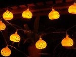 Kürbis lichter 10 led hängend halloween 200cm leuchtende dekoration kürbis dekoration