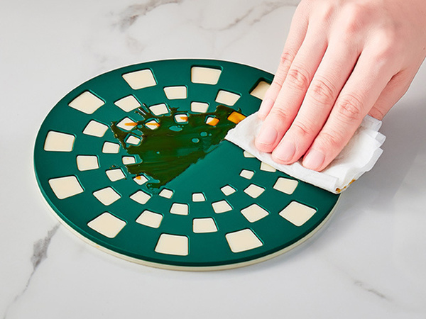 2pcs ollas y sartenes de silicona bandeja de la estufa platillo