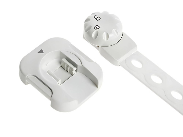 Lock for securing cupboards, drawers, furniture latches and doors against children