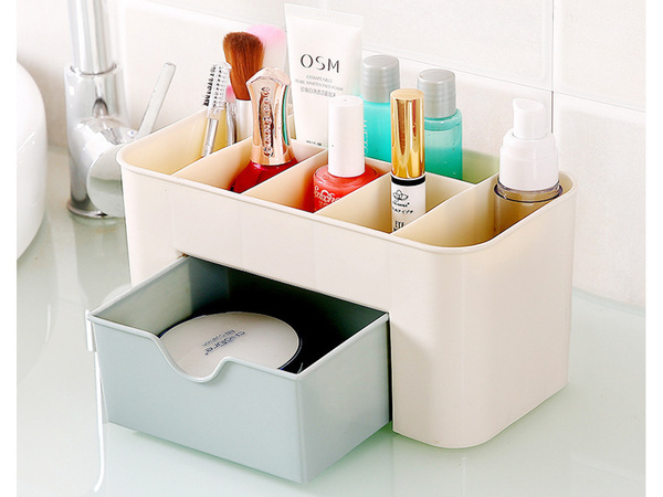 Casket cosmetics organiser jewellery drawer brush holder