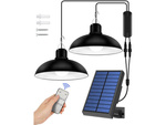 Lámpara colgante solar led para exterior con mando a distancia sensor crepuscular