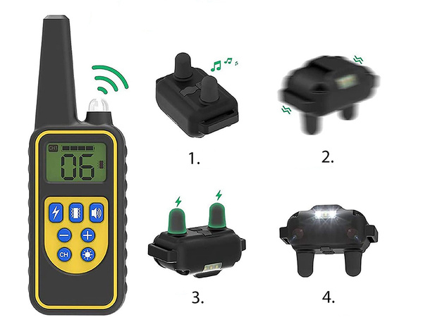 Collar eléctrico adiestramiento perros 800m mando a distancia