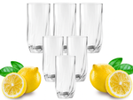 Komplet 6 szt szklanki do napojów zimnych proste wysokie do drinków 340 ml