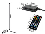 Podlahová rohová rgb led lampa na nočný stolík pre aplikáciu v spálni 1,5