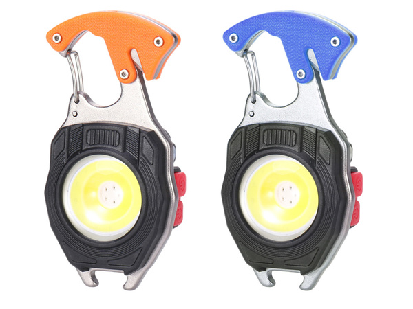Lampka led cob brelok otwieracz magnes latarka 8w1