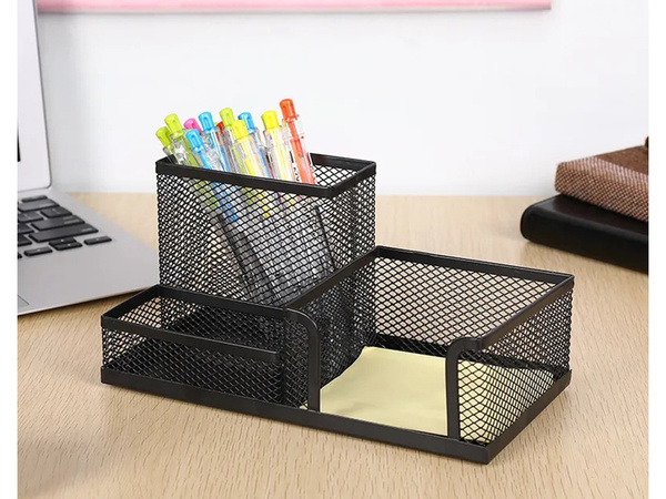 Organizador de escritorio metálico 3 compartimentos