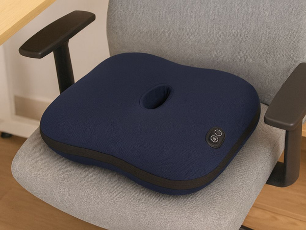 Coussin chauffant pour siège avec vibrations et massage pour fauteuil ou chaise