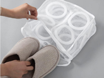 Bolsa de malla bolsa de lavado de zapatos con cremallera ropa interior espaciosa