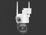 Cámara con dos objetivos wifi exterior giratoria detector de movimiento ip 4g