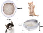 Open litter tray large solid with paddle and high rim
