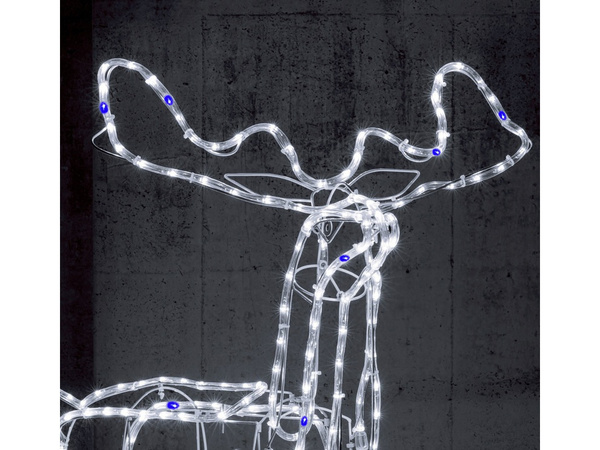 RENNES LUMINEUX 216 DÉCORATION DE NOËL AVEC TÊTE MOBILE GRAND JARDIN