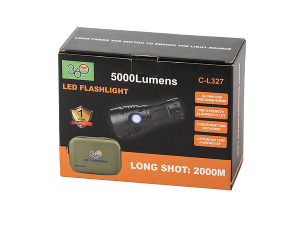 Taktikaline taskulamp bailong cree cob led xhp90 strong