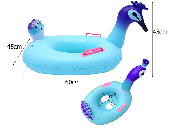 Malé nafukovací páví kolo pro plavání dětí v bazénu 60 cm