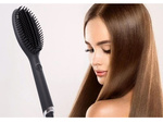 Hair straightening brush hair straightener