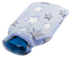 Calentador de agua de goma en una funda calentador de agua de felpa estrellas