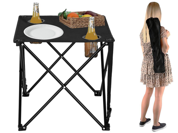 Väike kokkupandav kalalaud rõdule telkimiseks telgi all