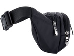 Men's kidney sachet women's sports belt 4 pockets black adjustable