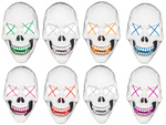 Máscara de calavera led halloween brillante led fiesta