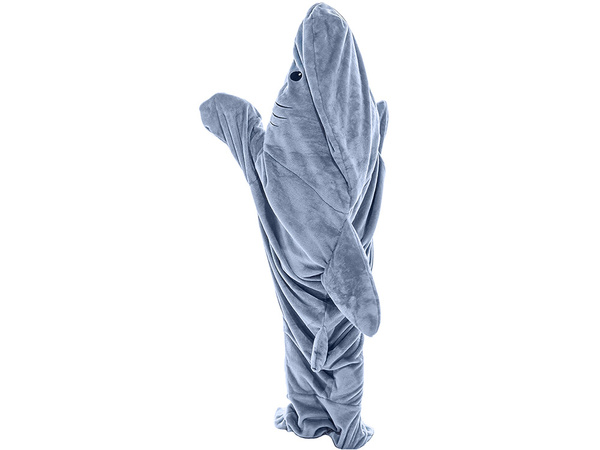 Couverture de requin pyjama vêtements de nuit costume chaud hiver capuche épais xl