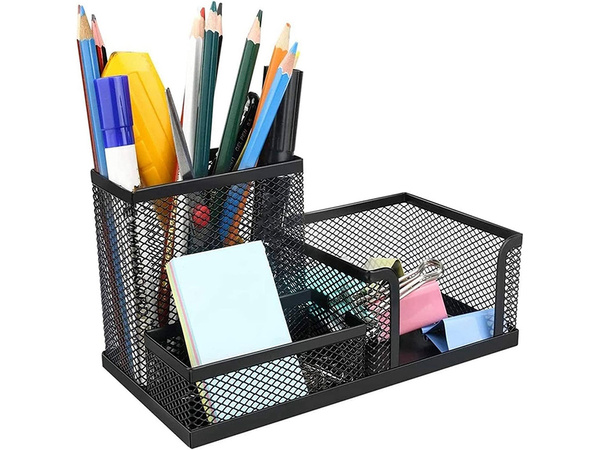 Organizator de birou metalic 3 compartimente