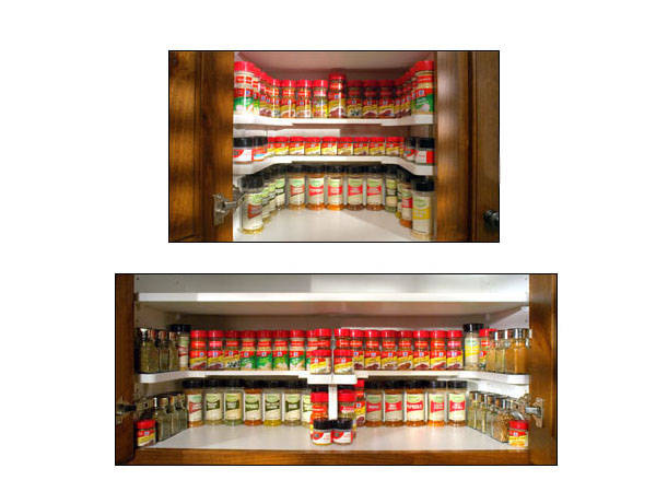 Bin organiser kitchen cupboard shelf