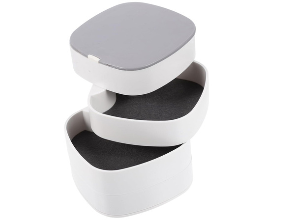 Sicriu cosmetice organizator bijuterii caz cu oglindă 4 niveluri