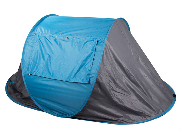 Beach tent pop-up uv lockable self-folding blue large