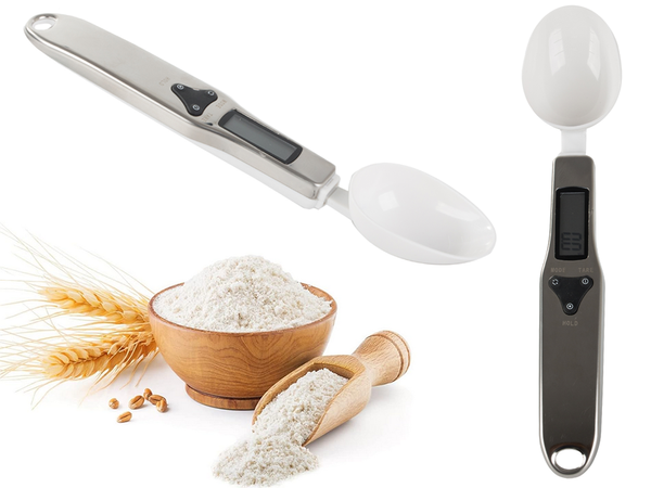 Pesadora electrónica de cocina lcd digital mango preciso 500g