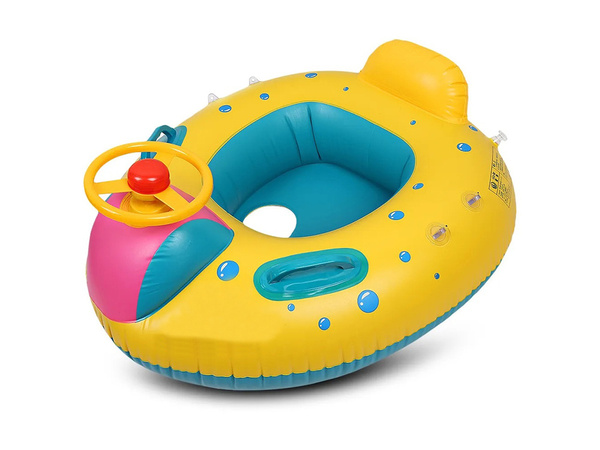 Juguete de natación hinchable con rueda y toldo con asiento