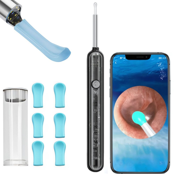 Endoscopio otoscopio con cámara wifi para el oído herramientas de limpieza kit inteligente