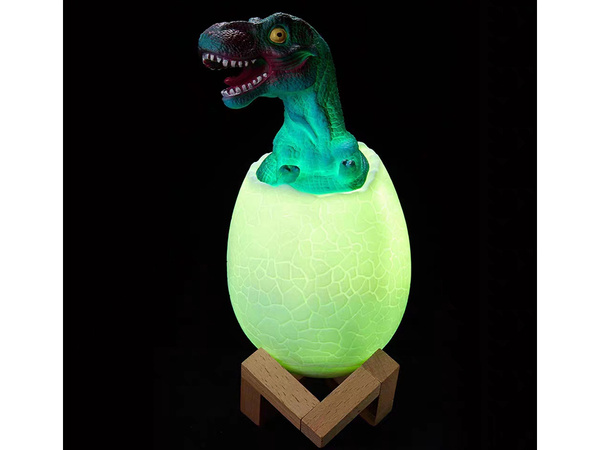 Luz nocturna dinosaurio tiranosaurio huevo rgb led huevo luz para niños