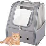 Bolsa de transporte mochila para gato perro conejo ventana trasera ventilada