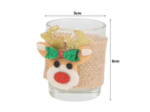 Scented candles in glass candles reindeer christmas set 2 pcs