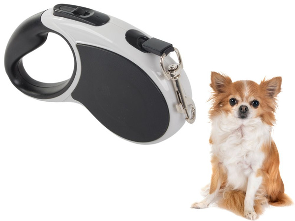 Laisse automatique 5m pour chien jusqu'à 15kg avec cadenas strong long