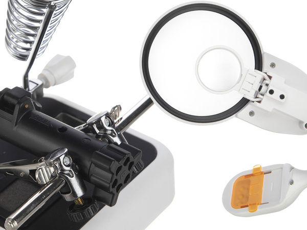 Kit de soudure troisième main porte-loupe 6 leds