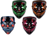 Svietiace led maska halloween strana očista