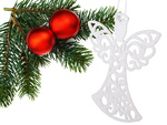 Weihnachtsbaum-engel-anhänger 3 stück glitzerkugeln