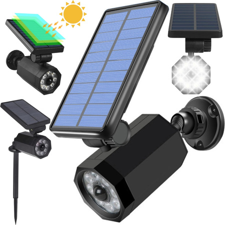 Lámpara solar 8 led impulsado jardín sensor crepuscular movimiento para el jardín