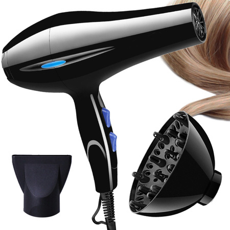 Hair dryer control ionisation diffuser