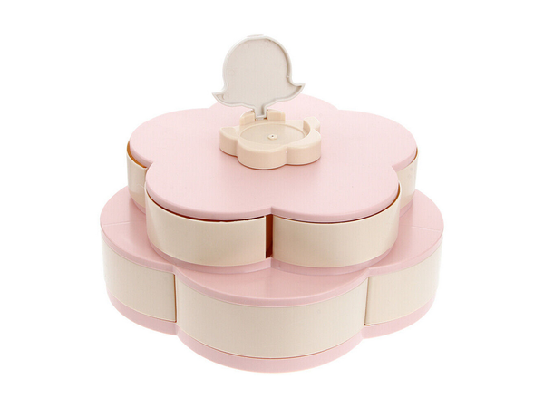 Organizador giratorio 2 en 1 para joyas de caramelo con soporte para teléfono