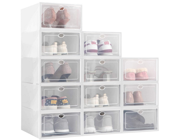 Organiseur à chaussures boîte conteneur à couvercle armoire pliable modulaire chaussures