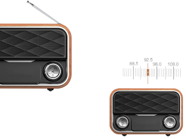Köögiraadio fm kõlar kaasaskantav bluetooth aux