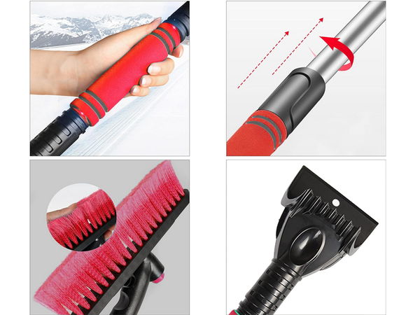 Brosse à gratter brosse télescopique pliante pour vitres de voiture neige glace