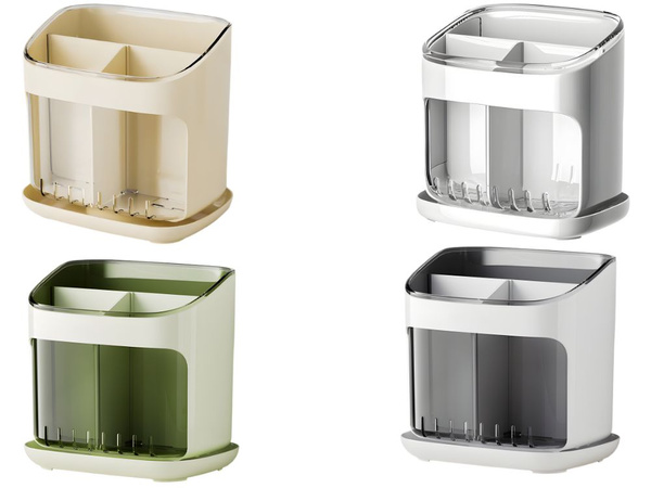 Organizér drip tray pre sušičku príborov do kuchyne s odtokom 4 priečesky